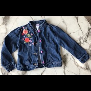 Gymboree Floral Embroidered Denim Jacket 5